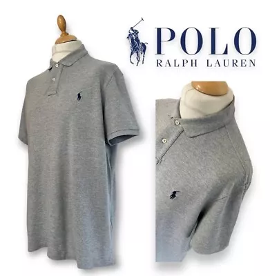 POLO Ralph Lauren Men’s Short Sleeve CUSTOM SLIM Fit Polo Shirt Size XL • £18.50