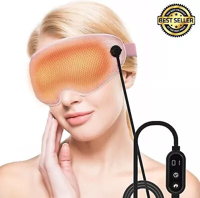 Electric Heated Eye Mask Pad Warm Compress For Puffy Eyes And Dry Eye Relax Eye • $15.89