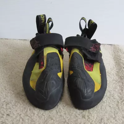 La Sportiva Skwama Black/Yellow Climbing Shoes Made In Italy Size USM 5 USW 6 • $69.99