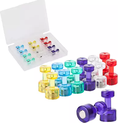 - Magnetic Push Pin 12 Pack Assorted Color Magnets For Whiteboard Colored Ma • $9.86