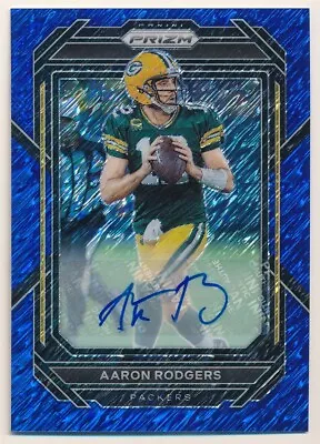 Aaron Rodgers 2022 Panini Prizm Blue Shimmer Prizms Autograph Sp Auto #10/10 • $12.50