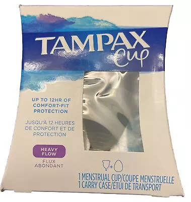 Tampax Comfort Fit Protection Very HEAVY FLOW Menstrual Cup 12 HR Xl Protection • $13.50