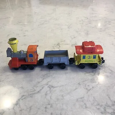 Vintage Mattel My First Wheels Children’s Train Set Diecast Rail Cars • $10