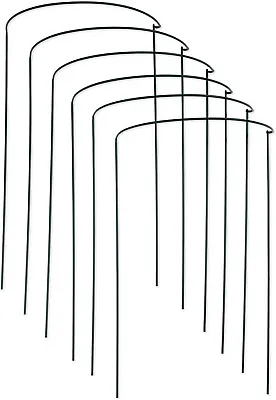 6 Pack Plant Support Stake Flower Metal Frame Garden Ring Climbing Plants • £6.95