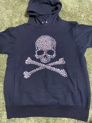 MASTERMIND JAPAN Swarovski Beads Short Sleeve Hoodie Men Size L Rare From Japan • $1073.89