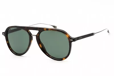 $54.99 • Buy HUGO BOSS BOSS 1356S 0086 YP Sunglasses Havana Frame Green Lenses 54mm
