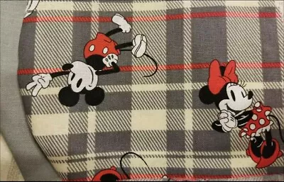 Reversible Adult Minnie And Mickey Mouse With Grey Checks Mask • $9.99
