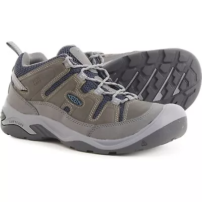 Keen Men's Circadia Vent Grey Leather Trail Hiking Shoes Sneakers New Pair • $86.99