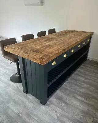 Butcher Block Kitchen Island Breakfast Bar Made To Order 12 Week Lead Time. • £1600