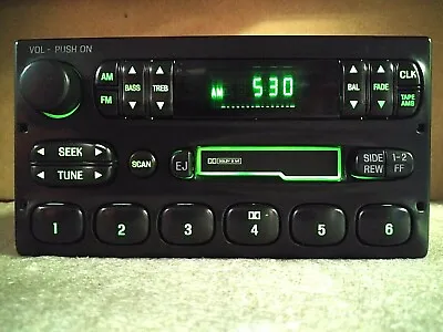 GENUINE FORD Truck Radio F150 F-150 Stereo Tape Cassette Player W/ Green Lights • $124.94