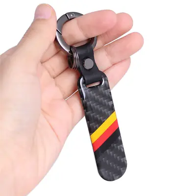 Carbon Fiber German Logo Key Chain Germany Flag Car Key Ring Keychain Keyfob  • $9.97