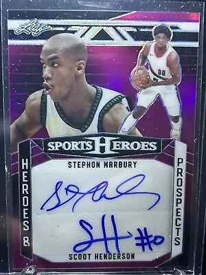 2024 Sports Heroes Scoot Henderson Stephon Marbury /6 Auto Pink Prismatic • $37.99