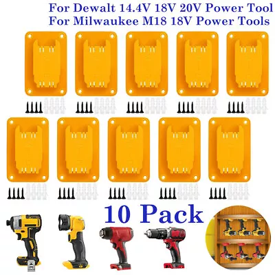 10Pack Tool Mount Holder Hanger For Dewalt 20V Milwaukee M18 18V Electric Drill • $27.41