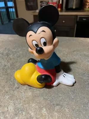 DISNEY - Vintage Mickey Mouse Coin Bank - Excellent Colors Bright  • $9.99