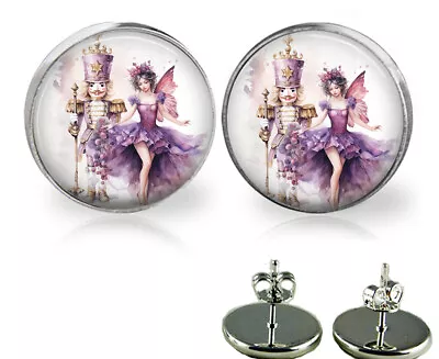 Nutcracker Ballet Dancer Keepsake Sugar Plum Fairy Stud Earrings Gift 3 Sizes • $11.95