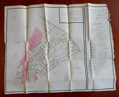 New York City Fire Of 1776 Manhattan Historical Map 1863 City Plan • $100