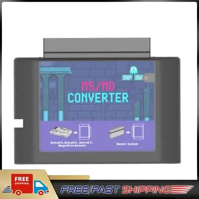 MS To MD Game Card Converter Game Video Cassette For Master System For Megedrive • £18.35