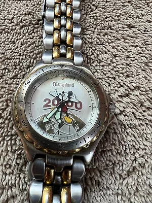 Vintage 2000 Mickey Mouse Disneyland Millennium Mens Watch LE #65 Of 500 • $80