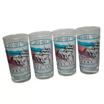 4 Vintage 1993 Kentucky Derby 119 Churchill Downs Tumblers Mint Julep Glasses • $34.94