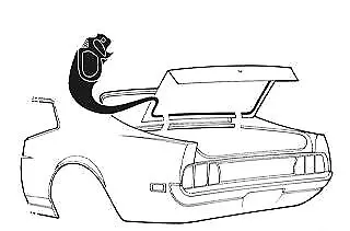 Mustang Trunk Weatherstrip All Body Styles 1971 1972 1973 - Daniel Carpenter • $18.95