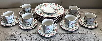 $59.99 • Buy 23pc Churchill Briar Rose Pink Staffordshire England Dinner Plates Saucers Cups 