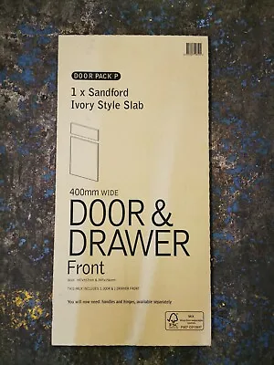 B&Q IT Kitchens Pack P Sandford Ivory Style Slab  Door & Drawer Front  • £19.99