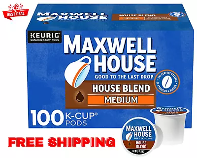 HOUSE BLEND COFFEE K-Cups Medium Roast Maxwell House 100% Arabica 31oz 100 Count • $50.81