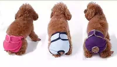 Female Dog Puppy Nappy Diaper Belly Wrap Band Sanitary Pants Underpants  • $8.95