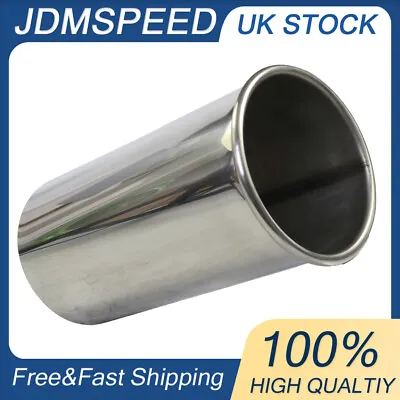 4  101mm Rolled Out Weld-on Exhaust Round Tailpipe Trim Tip Stainless Steel  • £17.88