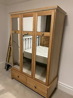 Vintage IKEA 3 Door Solid Wood Wardrobe  • £250