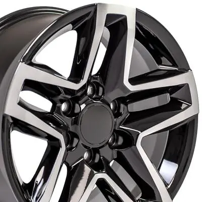 5911 Machined Black 20 Inch Rims Set (4) Fits Cadillac GMC Chevy • $996