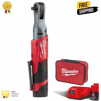 Milwaukee 3/8  Battery Ratchet Kit - M12fir38-201b Sub Compact - 4933459799 • £298