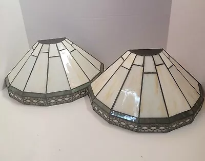  Art & Craft Mission Stained Slag Glass Wall Lamps Tiffany Style Sconces LOT 2  • $69.50