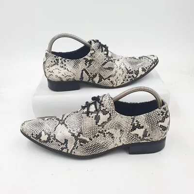 Vintage Brogues Grey Snake Skin Mens UK6 EU40 Shoe Sneaker • £24.99