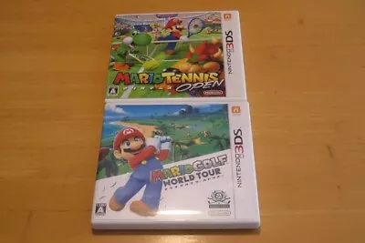 Mario Tennis Open & Mario Golf World Tour Set Nintendo 3DS Japanese Ver Tested • $51.71