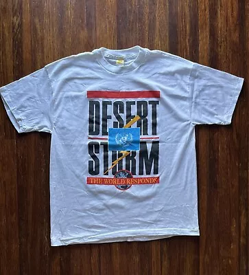Vintage 1990 Desert Storm T Shirt XL • $28