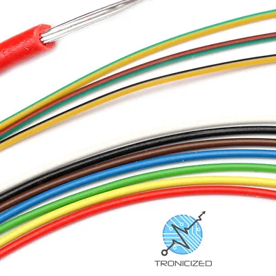 Hook Up Equipment Wire Cable 7/0.2mm Stranded Core 0.22mm2 1000V  1.2mm Ø BS4808 • £0.99