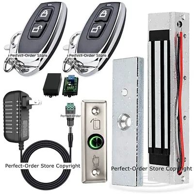 Door Access Control System Electric Magnetic Door Lock+ 2 Remote Controls USA • $75.99