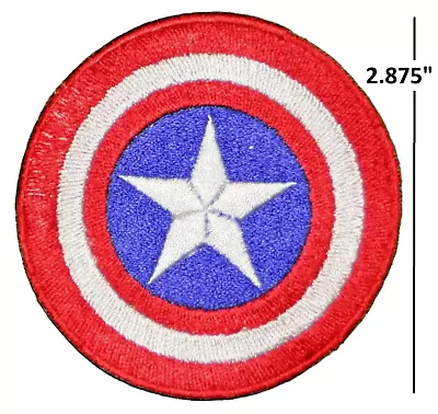 Captain America Superhero Comic Movie Character Shield Embroidered Iron On Patch • $2.99