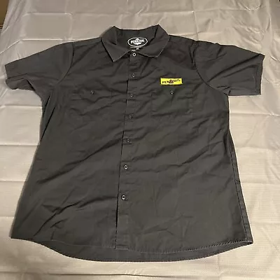 Pennzoil-Quaker State Shirt Mens XL Button Up Gray Black Vintage Racing 2010 • $20