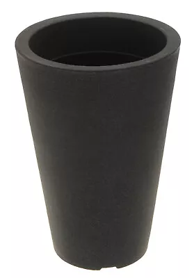 Tall Charcoal Grey Planter Indoor & Outdoor Round Plant Pot 35cm Tall • £15.99