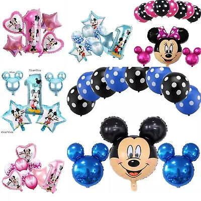 Mickey Balloons Minnie Birthday Party Balloons Number Balloon Minnie Party • £8.95