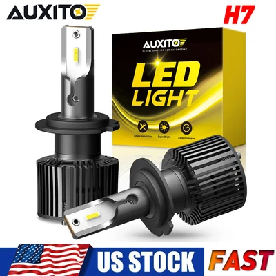 $18.99 • Buy Pair H7 LED Headlight Kit LED Bulbs High Low Beam Super Bright 6000K 16000LM USA