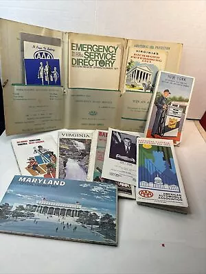 Vintage 1970’s AAA Automobile Club Membership Pack State  Maps Directories • $14.99