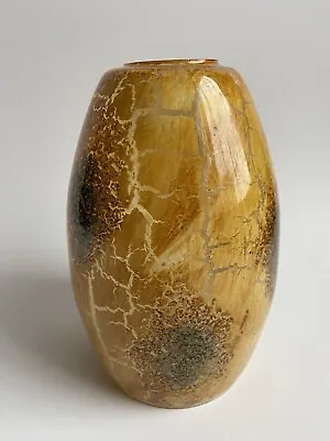 Venetian Art Glass Hand Blown Amber Lamp Shade 7 1/4”H • $375