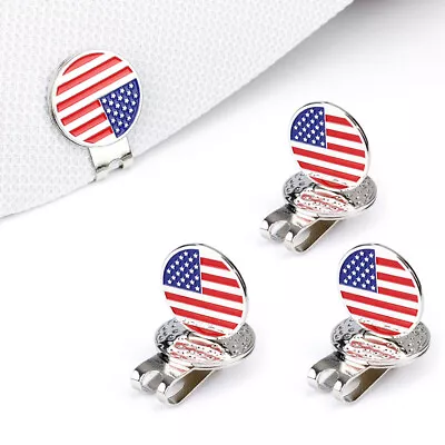 Crestgolf 4pcs/pack National Flag Hat Clips Golf Ball Marker Magnetic Golf Clips • $9.99