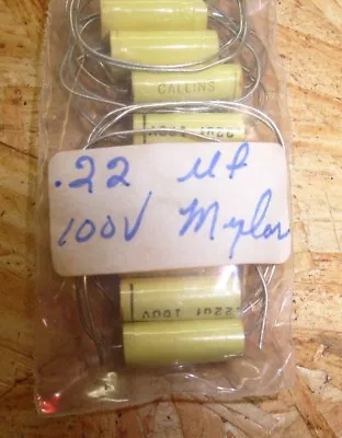 10 Lot  Of  Capacitor -  Callins  .22 Uf  100V Mylar   • $10