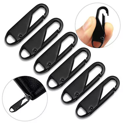 £2.74 • Buy 6PCS Universal Metal Zipper Pull Fixer Slider Puller Zip Head Repair Replacement