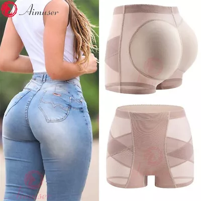 HOT Buttock Padded Bum Pants Hip Enhancer Shaper Butt Lifter Boyshorts Underwear • £7.96