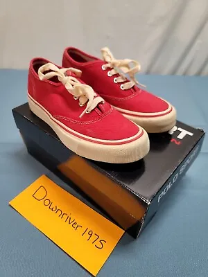 $24.99 • Buy Vintage Red Ralph Lauren Polo Canvas Shoes Women's 6B WD3426 Boater Deck Logo